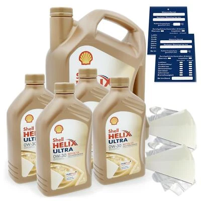 9 Liter original Shell Helix Ultra ECT C2/C3 0W30 Motoröl Porsche C30 API SN SET - Bild 1 von 4
