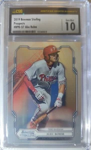 Alec Bohm 2019 Bowman Sterling Prospects CSG 10 Gem Mint - Picture 1 of 1