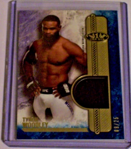 2017 Topps UFC Knockout Blue Tier One Fighter usado reliquia Tyron Woodley/25 - Imagen 1 de 1