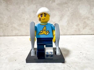 LEGO col231 col15-4 Clumsy Guy Stampelle Gesso Minifigure Serie 15 NUOVA - Imagen 1 de 1