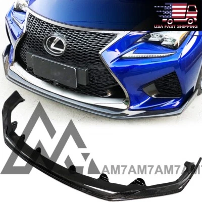 Spoiler labial frontal de fibra de carbono estilo G para 2015 2016 2017 2018 Lexus RC-F USC10 - Imagem 1 de 4