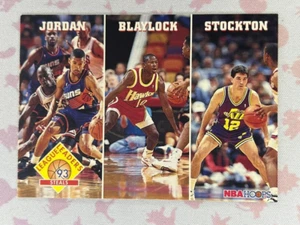 1993-94 NBA Hoops M. Jordan, M. Blaylock, J. Stockton League Leaders Steals #289 - Picture 1 of 2
