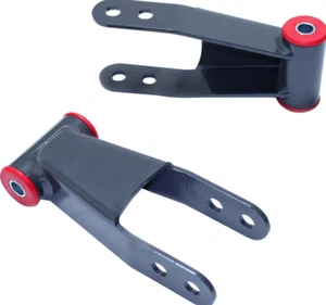 MaxTrac 712120 2" Rear Drop Shackles Fits 2019-2025 Silverado 1500 Lowering Kit - Picture 1 of 24