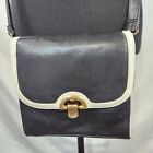 Vintage Worthington Elegant Two Tone Leather Shoulder Bag