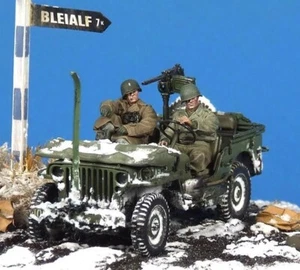 Modellino kit resina 1/35 WW2 US jeep soldatini seduti guidatore e passeggero non verniciato - Foto 1 di 1