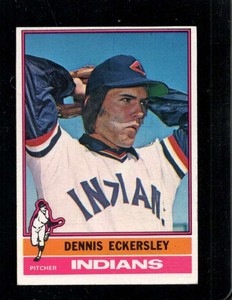 1976 TOPPS #98 DENNIS ECKERSLEY EXMT (RC) INDIANS (TRIMMED/VENDING) HOF *X100127