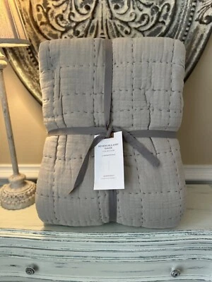 Colcha Anthropologie reversível gaze arejada QUEEN FALHAS LEIA!  - Imagem 1 de 4