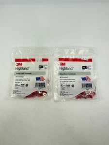 x(2) Pack of 25 NEW 3M BFV18-6Q Conn. Crimp Term. Fork Tongue Block 22-18 AWG - Picture 1 of 5