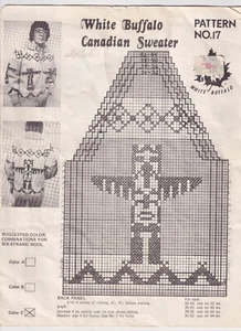 WHITE BUFFALO Strickanleitung #17 Herren Gr. 30 32 34 36 38 40 42 44 Totemstöcke - Bild 1 von 2