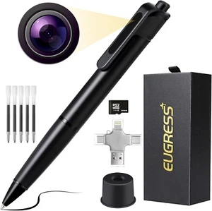 Telecamera Microcamera Invisibile penna per scrivere 4K Full HD 64Gb EUGRESS - Foto 1 di 7