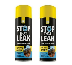 2 x 400ml 151 STOP THAT LEAK REPAIR SPRAY SEALS LEAKS ALL AROUND THE HOME. - Picture 1 of 1