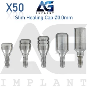 50 Slim Fixture Heilkappe Ø3,0 mm Prothetik Dental Sechskant 2,0 mm Plattform - Bild 1 von 5