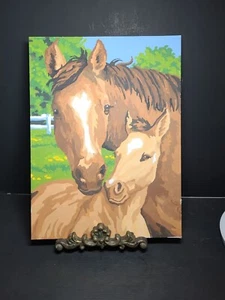 Paint by Number Horse and Colt 9 x12 unframed - Picture 1 of 5