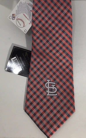 St. Louis Cardinals MLB Baseball Eagles Wings Necktie Mens 5919 Gingham Cover
