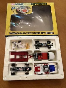 Vintage Corgi Grand Prix Racing Set Lotus Maserati Carrera VW Truck Red Trailer - Picture 1 of 24