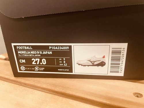 MIZUNO MORELIA NEO 4 IV β beta GIAPPONE P1GA234009 tacchetti calcio 27 cm US 9 US9