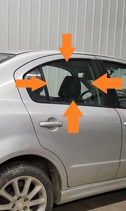 2008 SUZUKI SX4 SEDAN REAR PASSENGER RIGHT SIDE DOOR GLASS WINDOW ONLY - Picture 1 of 1
