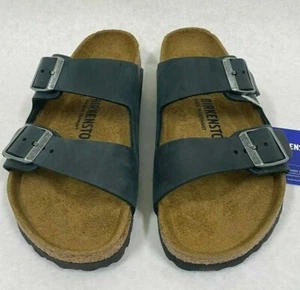 Birkenstock Nuevo con Caja Arizona Cuero Aceitado Negro Ancho Estrecho - Talla Selecciona - Imagen 1 de 5