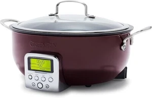 GreenPan Elite Essential Smart Electric 6 QT Skillet STEAMER & TOOL NEW-FIG - Picture 1 of 4