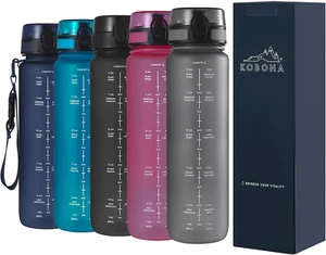 1L Motivational Smart Water Bottle with Time Marking Hydration Tracking Reminder - Picture 1 of 9