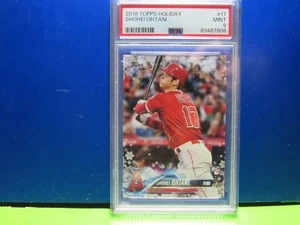 2018 SHOHEI OHTANI TOPPS HOLIDAY ROOKIE CARD # 17 PSA 9# mt. DODGERS - Picture 1 of 1