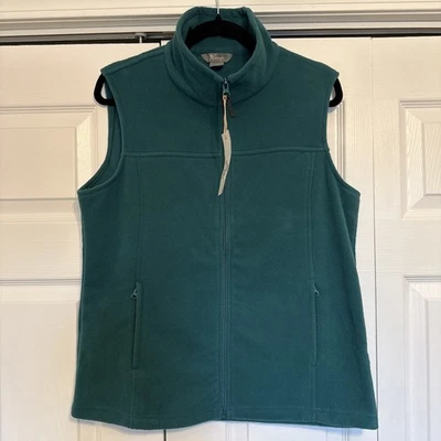 Natural Reflections Vest Womens Size L Green Fleece Layers Lounge Outdoor NWT - Image 1 of 4