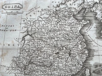 Mapa antiguo de China 1828 Foto 1 de 4