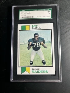 1973 Topps #77 Art Shell RC SGC 7 84 Oakland Raiders HOF - Picture 1 of 2