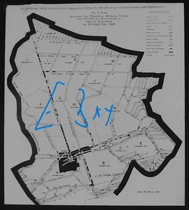 PLAN FOR COAL MINE AFTER EXPLOSION C1920 Magic Lantern Slide MINING - Foto 1 di 5