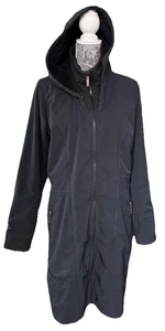 Merrell Women's Large Black Hooded Select Dry Knee Length Full Zippered Coat - Picture 1 of 19
