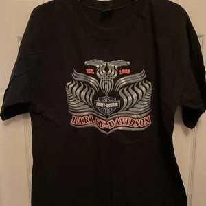 Harley Davidson T Shirt Uomo Taglia Large Nera Manica Corta Aruba - Foto 1 di 3