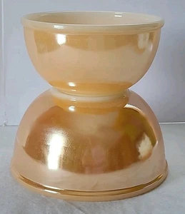 Vintage Fire King Bowls U.S.A., set da servizio da nido per forno lucentezza pesca - Foto 1 di 12