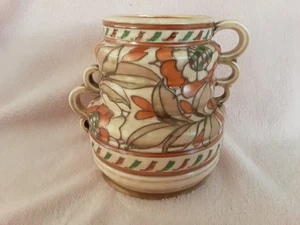 Charlotte Rhead Doppelhenkel Crown Ducal Tudor Rose Vase 4491 - Bild 1 von 3