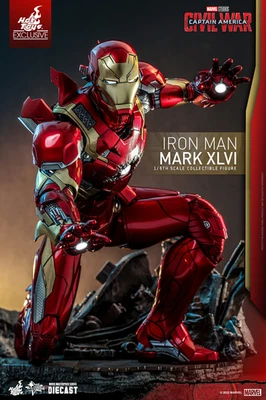 Iron Man Mark 46 XLVI Captain America Civil  War Hot Toys 1/6 Scale MMS608D42 - Image 1 of 4