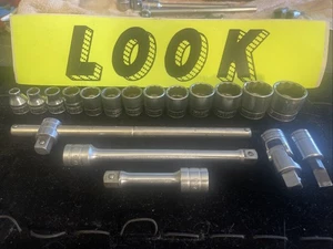 1950’s Snap On Tools Lot of F Series Sockets Extensions Breaker More 3/8” drive - Bild 1 von 24