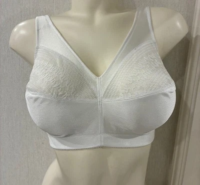 Bestform UK 46D Unwired Unpadded Full Cup Style 584 White Bra - Image 1 of 4