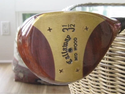 Driver Fairway Comemorativo Callaway #3-1/2 Hickory Stick Bob Jones, nunca usado - Imagem 1 de 4