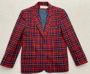 Pendleton Schurwolle rot blau Urlaub Jacke Blazer Tartan Cunningham Gr. 16 B3 - Bild 1 von 10