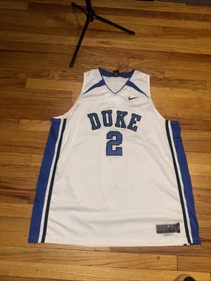 Camiseta deportiva de baloncesto blanca vintage Y2K Nike Elite Duke Blue Devils #2 para hombre 3XL USADA EN EXCELENTE ESTADO Foto 1 de 4
