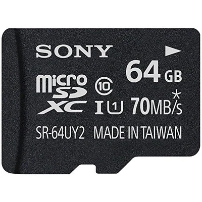 Sony 64GB Micro SDXC Class 10 UHS-1 Memory Card SR64UY2A/TQ by Sony - Image 1 of 2
