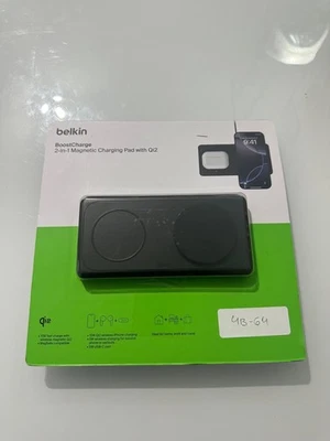Belkin 2-in-1 Magnetic Wireless Charging Pad with Qi2 15W Apple Iphone Airpods - Image 1 of 2
