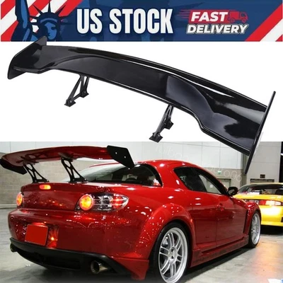 47” For Mazda RX-8 Rear Trunk Spoiler Tail Wing Adjustable Gloss  Black GT Style - Image 1 of 4