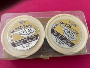 Vintage U.S. Line Company Monofile Angelschnur zwei 50 Yard Spulen 10# - Bild 1 von 4