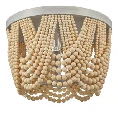 NEW Home Decorators Collection Harlan 15 in. 3-Light Brushed Grey Flush Mount - Image 1 of 2