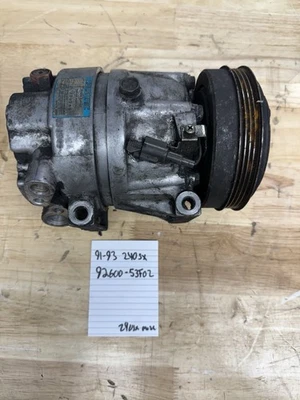 91-94 OEM Nissan 240SX S13 KA24DE Air Compressor A/C 92600-53F02 - Image 1 of 4