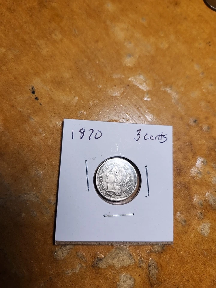 1870 Three Cent Nickel Coronet Head Coin - Image 1 of 2
