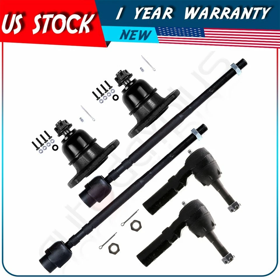 Para 1995-1999 Chevrolet Monte Carlo 6 peças junta esférica direção amarração extremidade haste ligação - Imagem 1 de 4