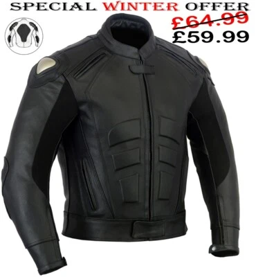 SPEED ICON MENS PREMIUM QUALITY BLACK MOTORBIKE MOTORCYCLE ARMOUR LEATHER JACKET