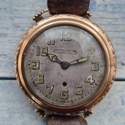 Reloj Hombre Harwood Oro Macizo 9ct Vintage Repuestos O Reparación 9k Foto 1 de 4