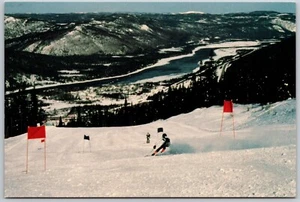 Steady Brook Newfoundland Marble Mountain Downhill Skier Scenic Postcard - Picture 1 of 2